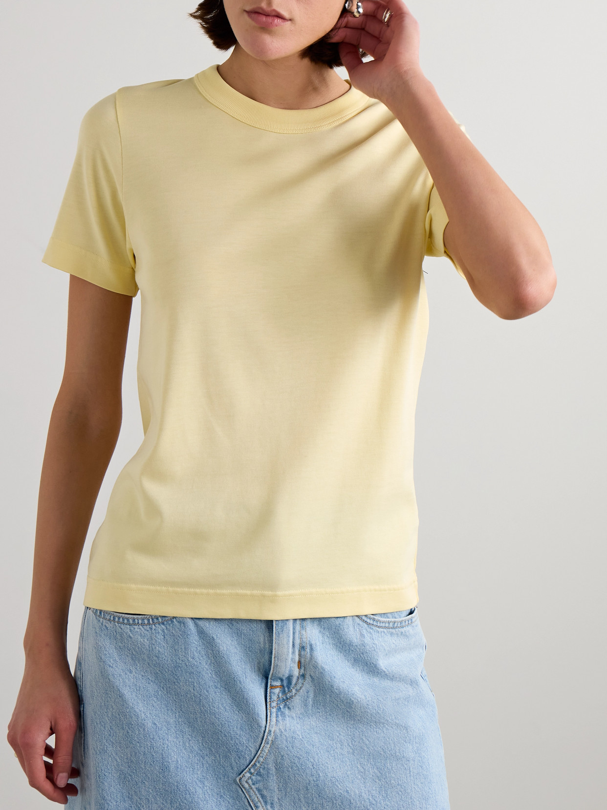 CDLP TENCEL™ LYOCELL AND COTTON-BLEND T-SHIRT