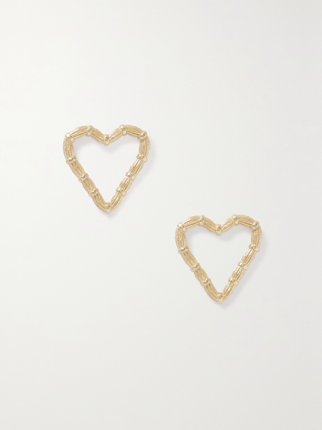 Bleue Burnham Heart Willow Recycled 9-karat Gold Earrings