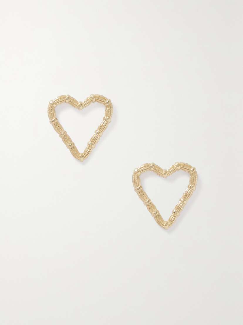 Bleue Burnham + Net Sustain Heart Willow Recycled 9-karat Gold Earrings