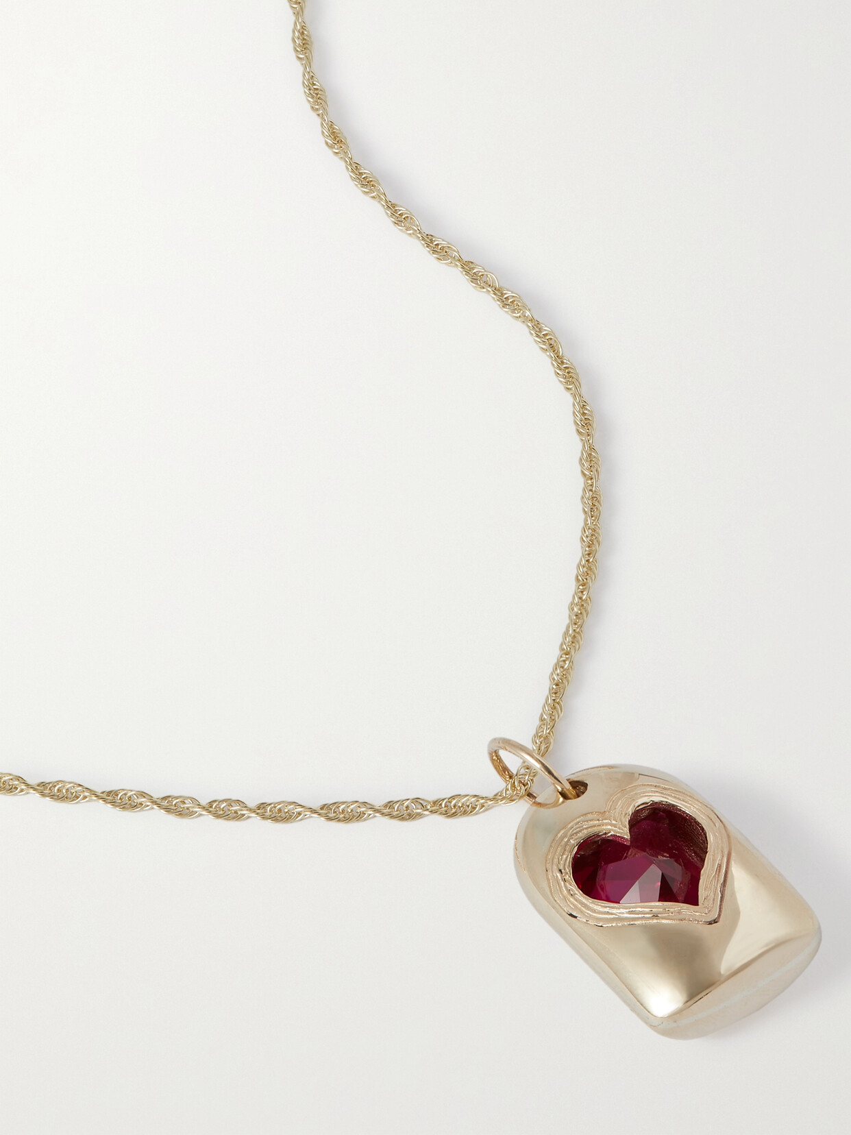Bleue Burnham + Net Sustain Lovers 9-karat Recycled Gold Laboratory-grown Sapphire Necklace