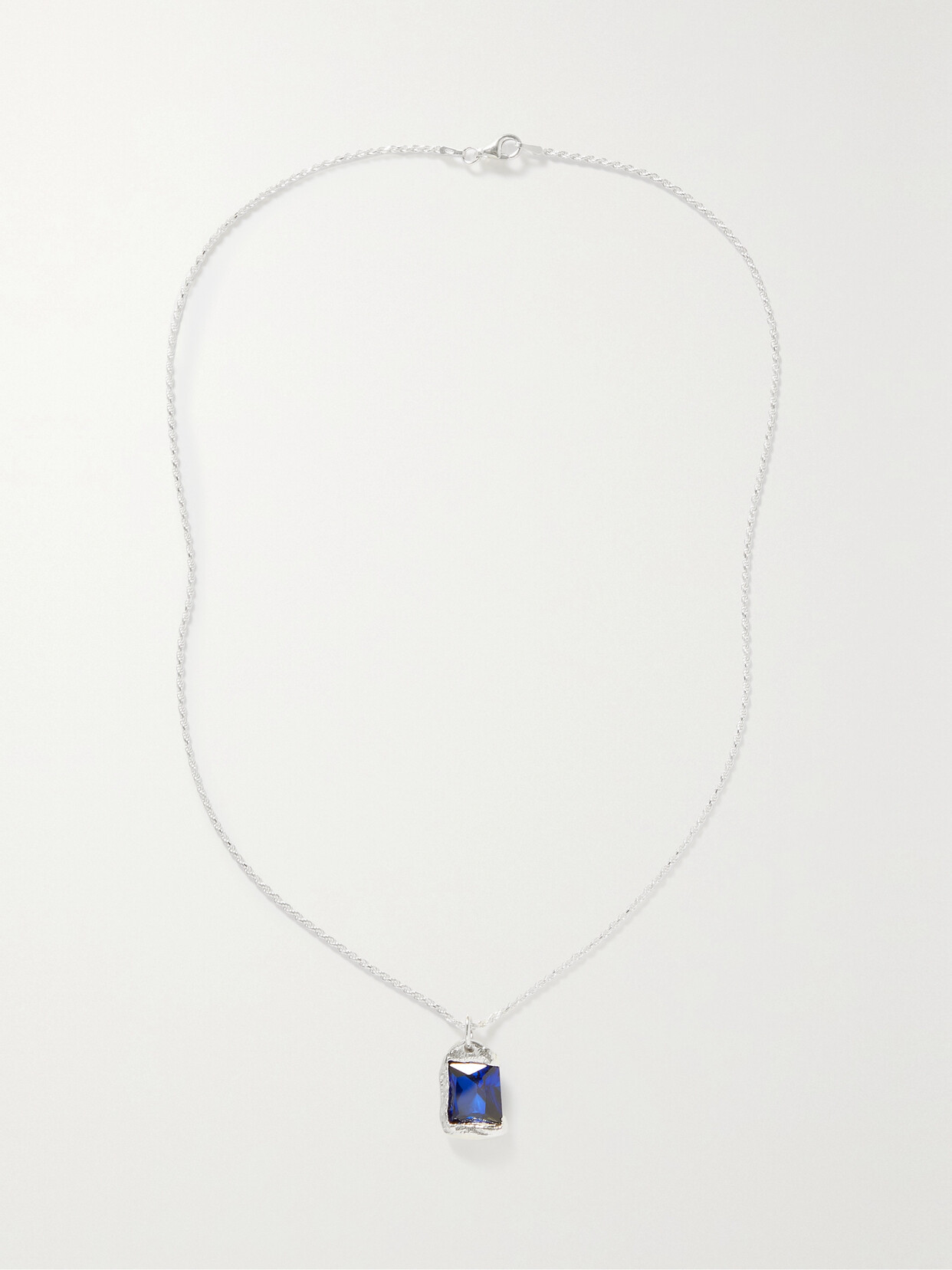 Bleue Burnham - + Net Sustain Rose Recycled Sterling Silver Laboratory-grown Sapphire Necklace - Blue