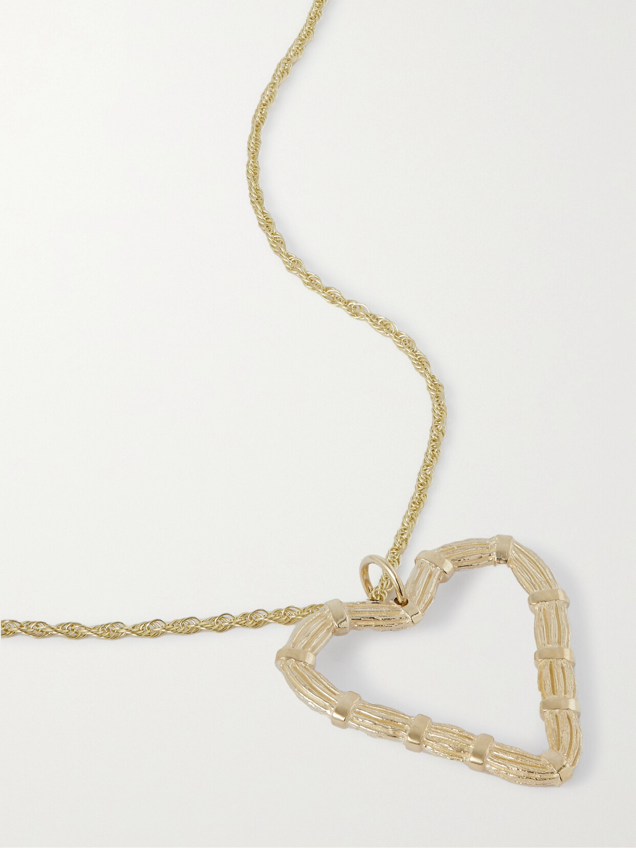 Bleue Burnham Heart Willow Recycled 9-karat Gold Necklace