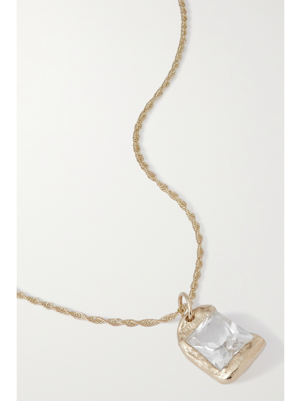 Bleue Burnham - + Net Sustain Rose 9-karat Recycled Gold Laboratory-grown Sapphire Necklace - One size