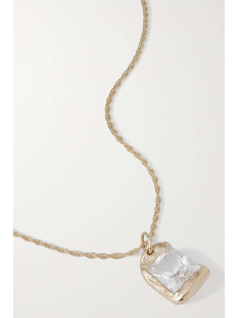 Bleue Burnham + Net Sustain Rose 9-karat Recycled Gold Laboratory-grown Sapphire Necklace