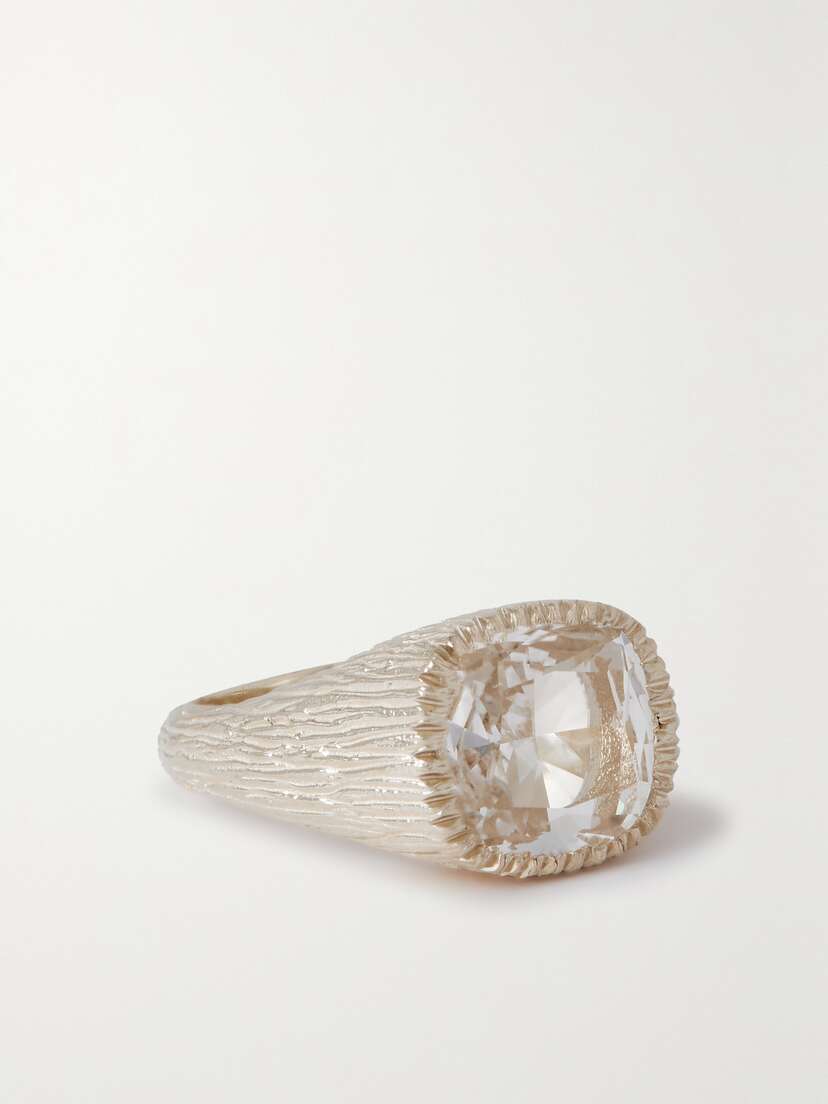 Bleue Burnham + Net Sustain Natures Smile 9-karat Recycled  Laboratory-grown Sapphire Signet Ring