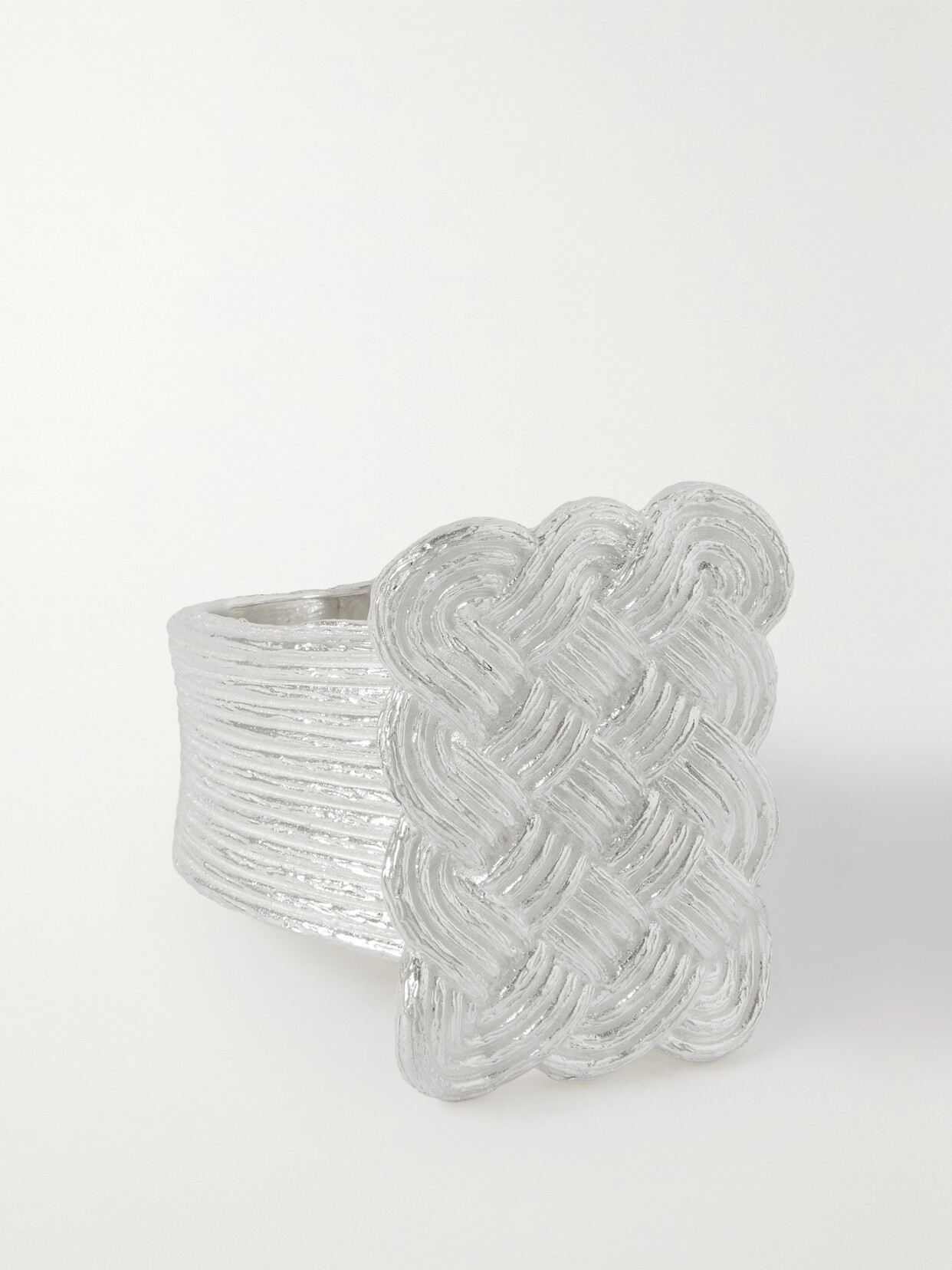 Bleue Burnham - + Net Sustain Woven Willow Recycled Sterling Silver Ring - O