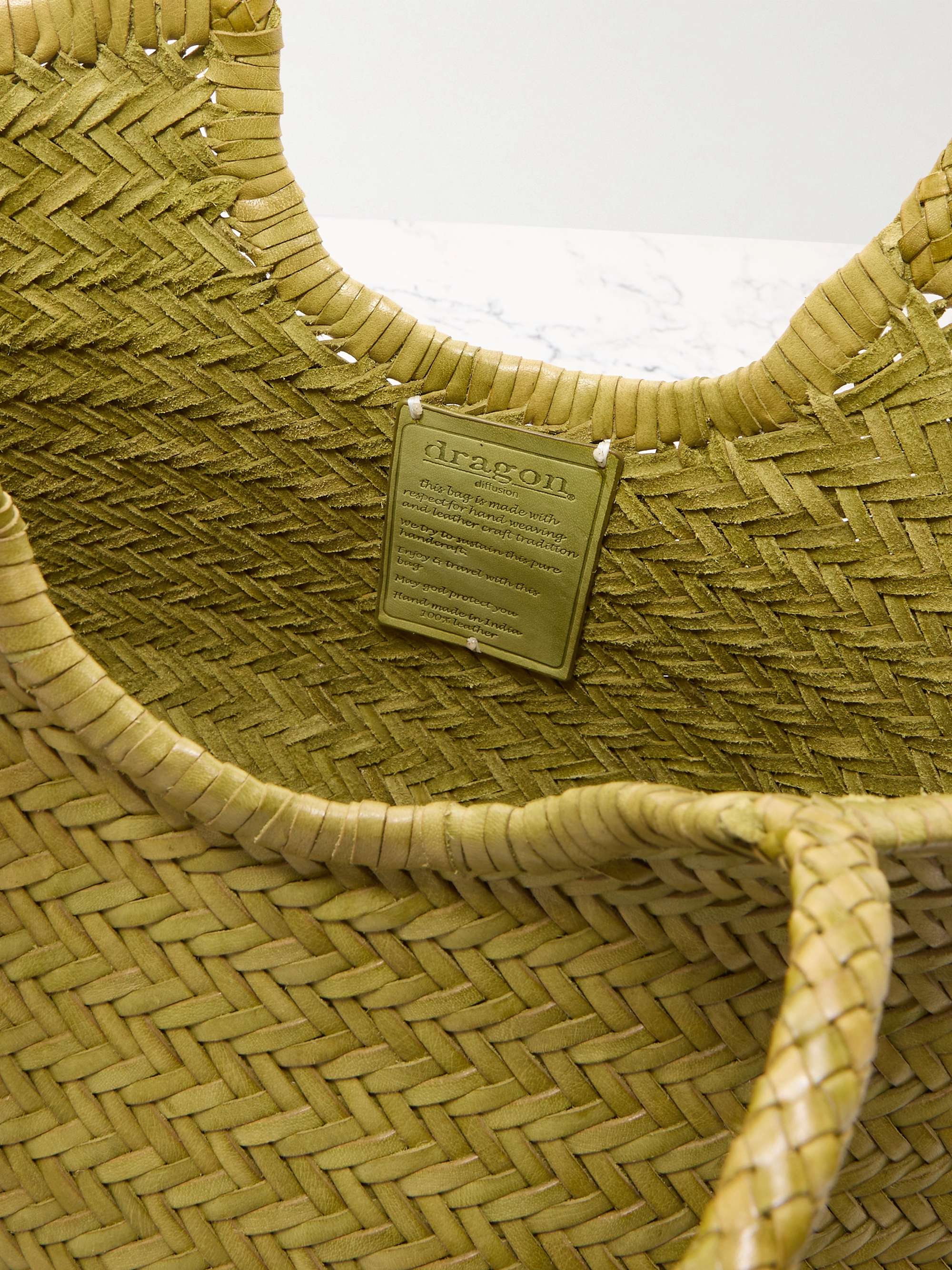 DRAGON DIFFUSION Nantucket large woven leather tote