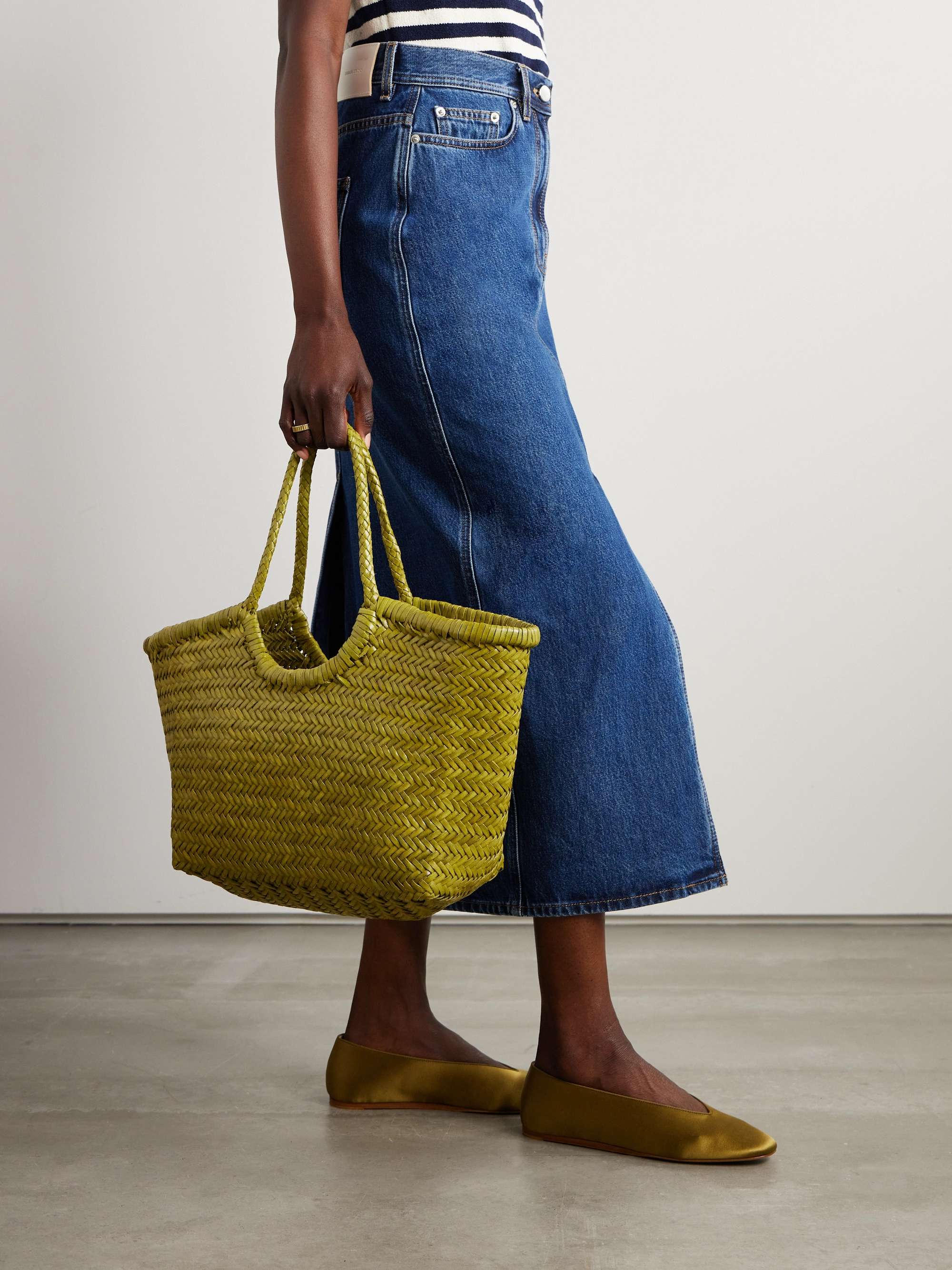 DRAGON DIFFUSION Nantucket large woven leather tote