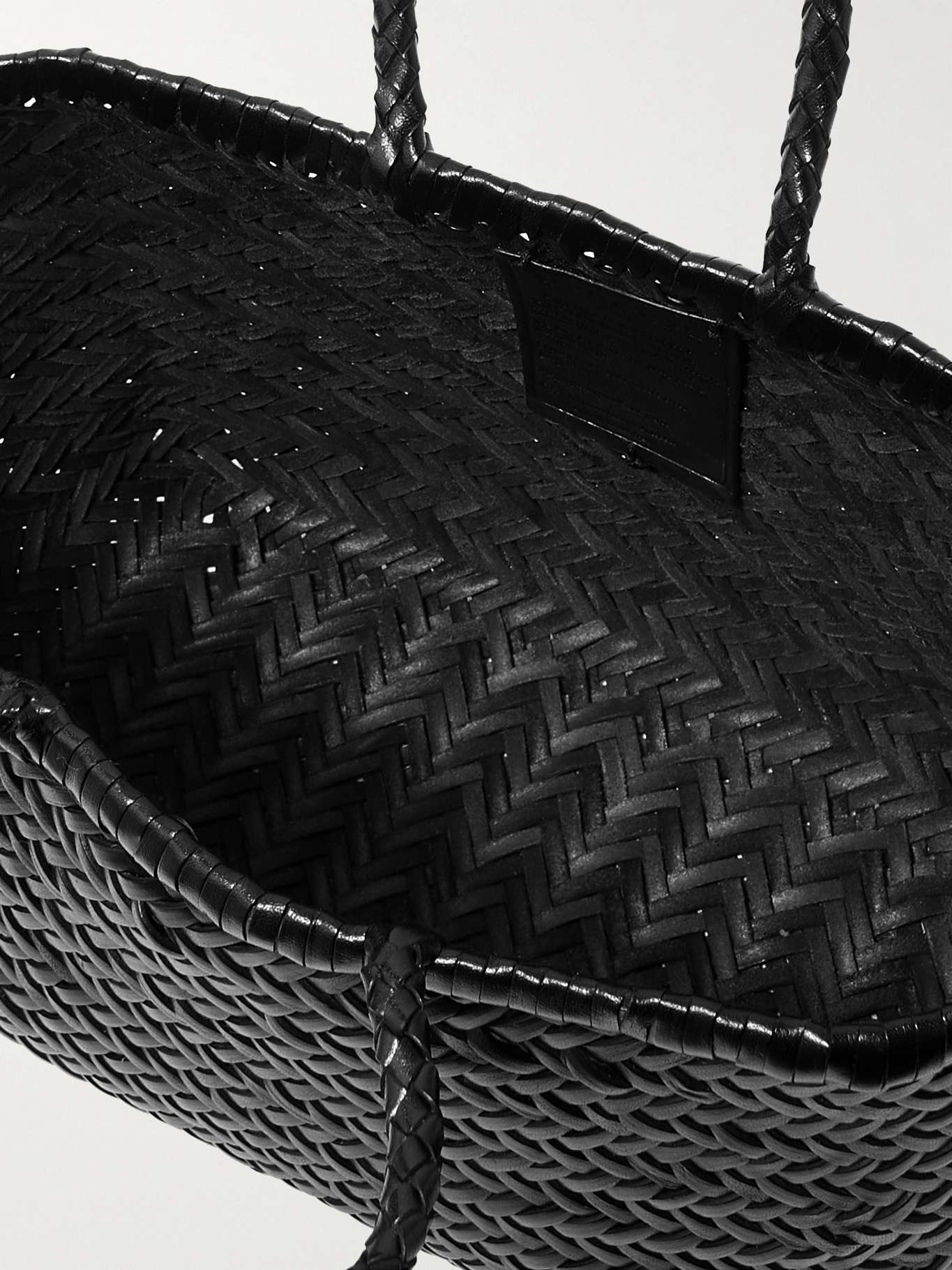 DRAGON DIFFUSION Bamboo Triple Jump small woven leather tote | NET-A-PORTER