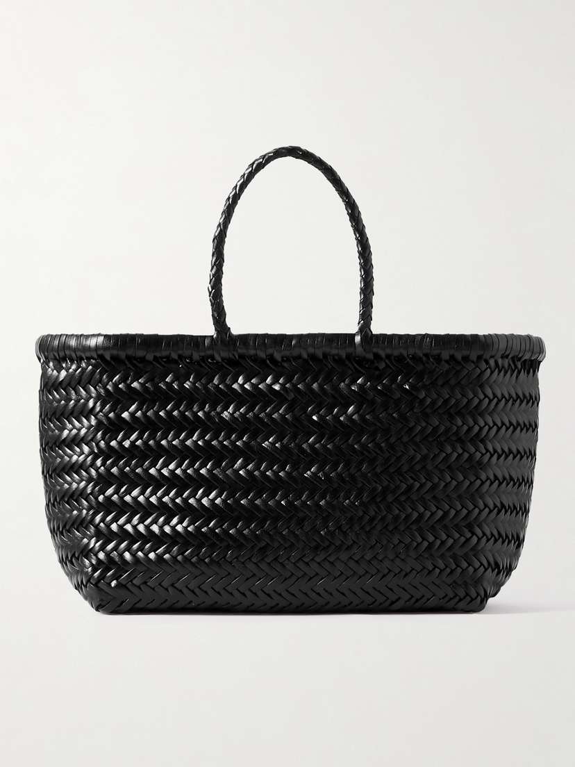 Dragon Diffusion Bamboo Triple Jump Small Woven Leather Tote