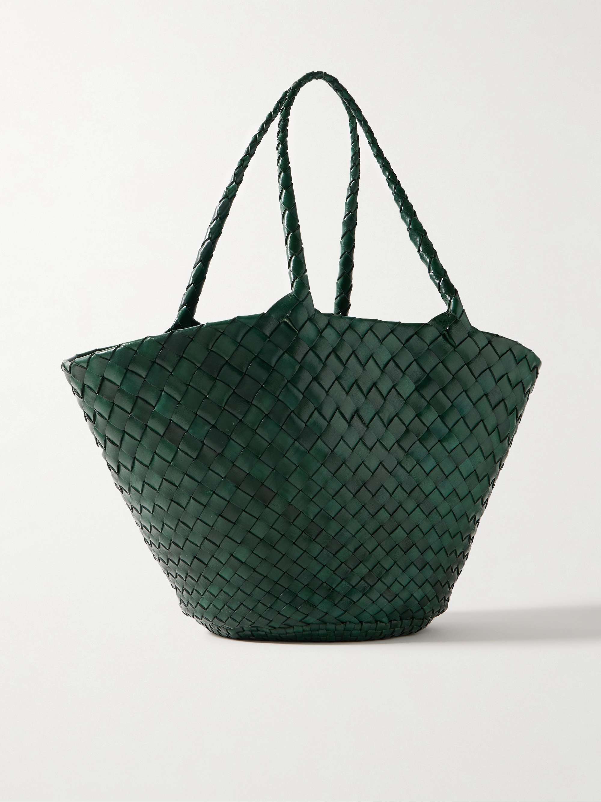 DRAGON DIFFUSION Egola woven leather tote
