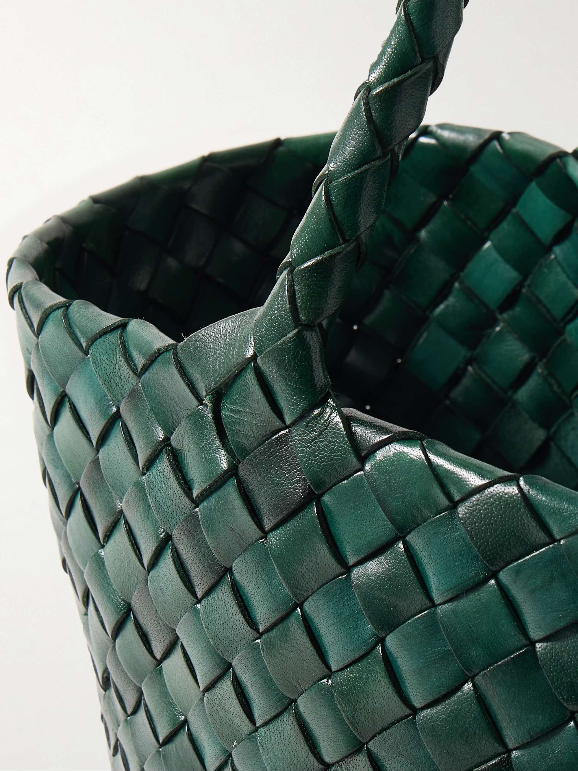 DRAGON DIFFUSION Egola woven leather tote