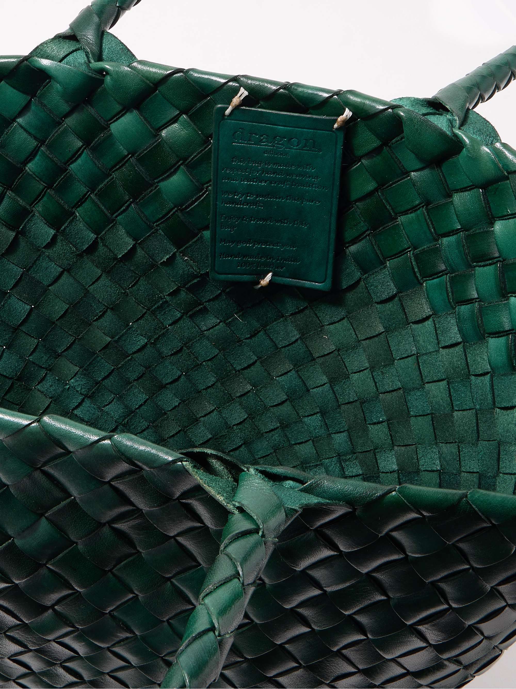 DRAGON DIFFUSION Egola woven leather tote