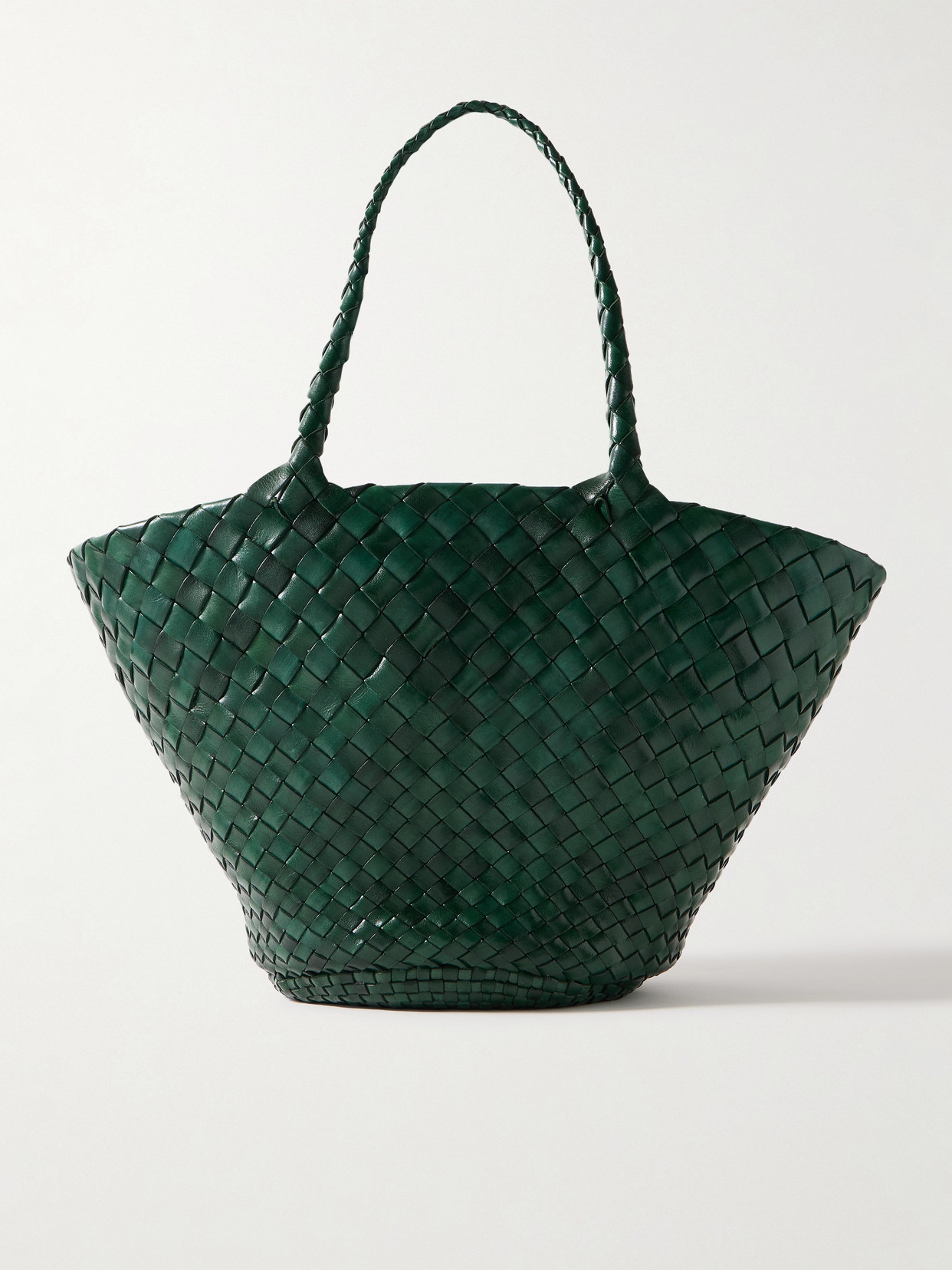 Dragon Diffusion - Egola Woven Leather Tote - Green
