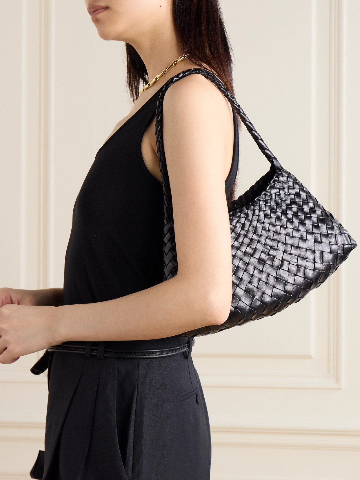 Rosanna Mini Woven Leather Tote