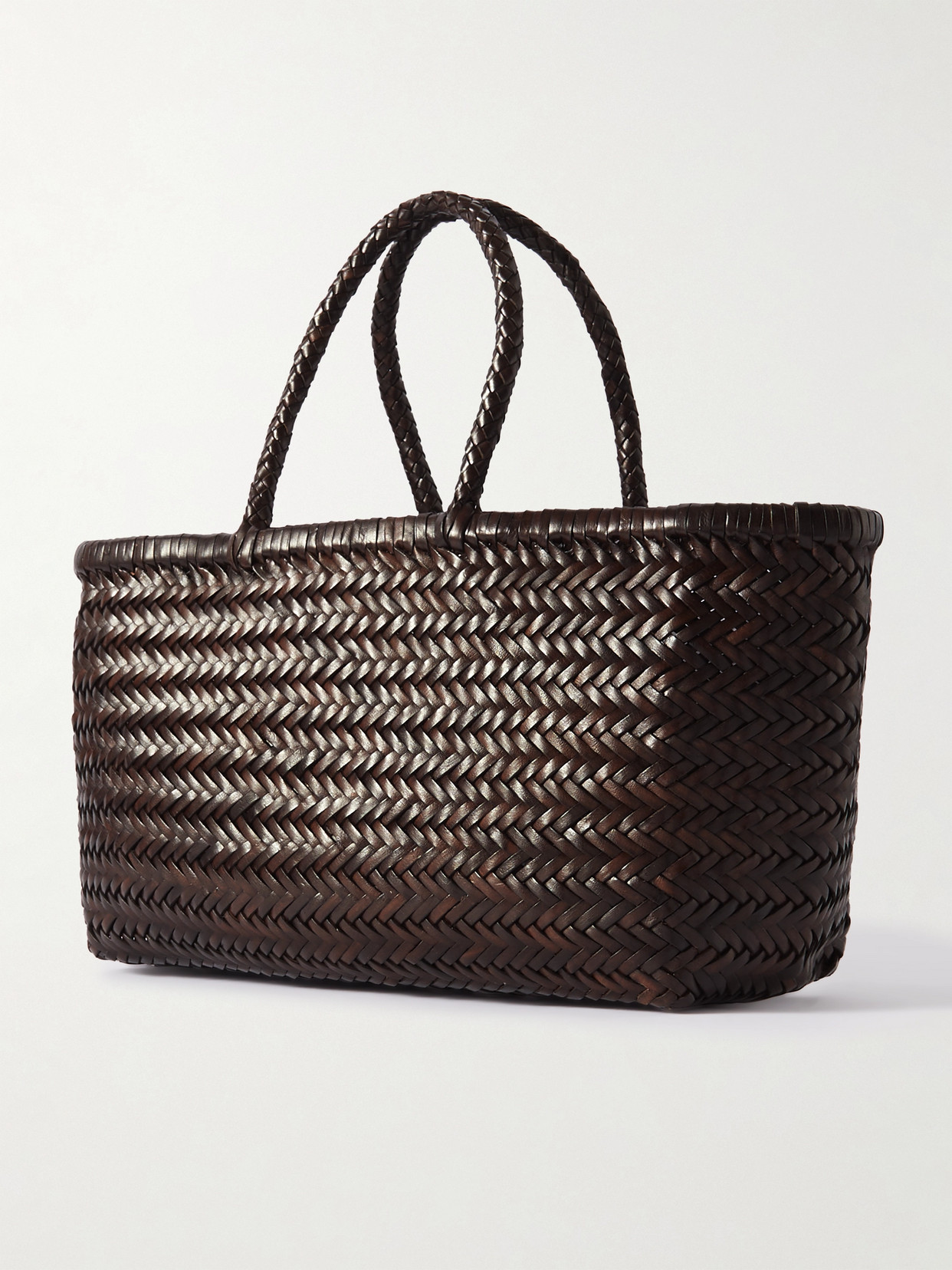 Dragon Diffusion Triple Jump Big Bamboo Leather Bag In Brown