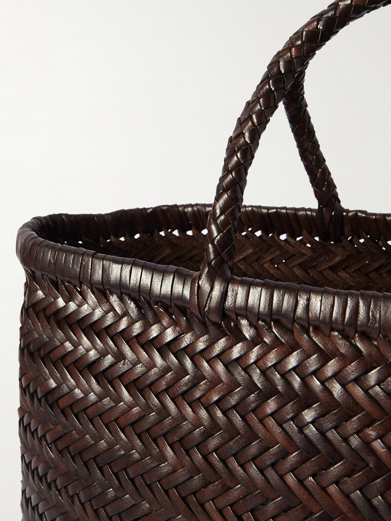 Dragon Diffusion Triple Jump Big Bamboo Leather Bag In Brown