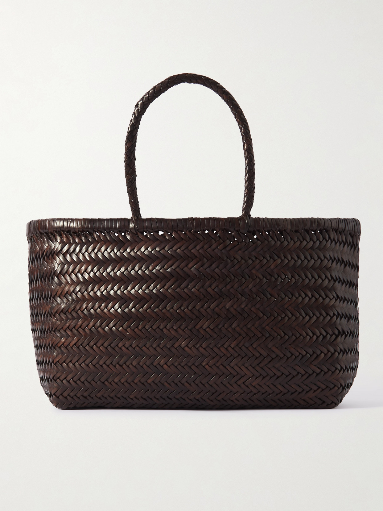 Dragon Diffusion Triple Jump Big Bamboo Leather Bag In Brown