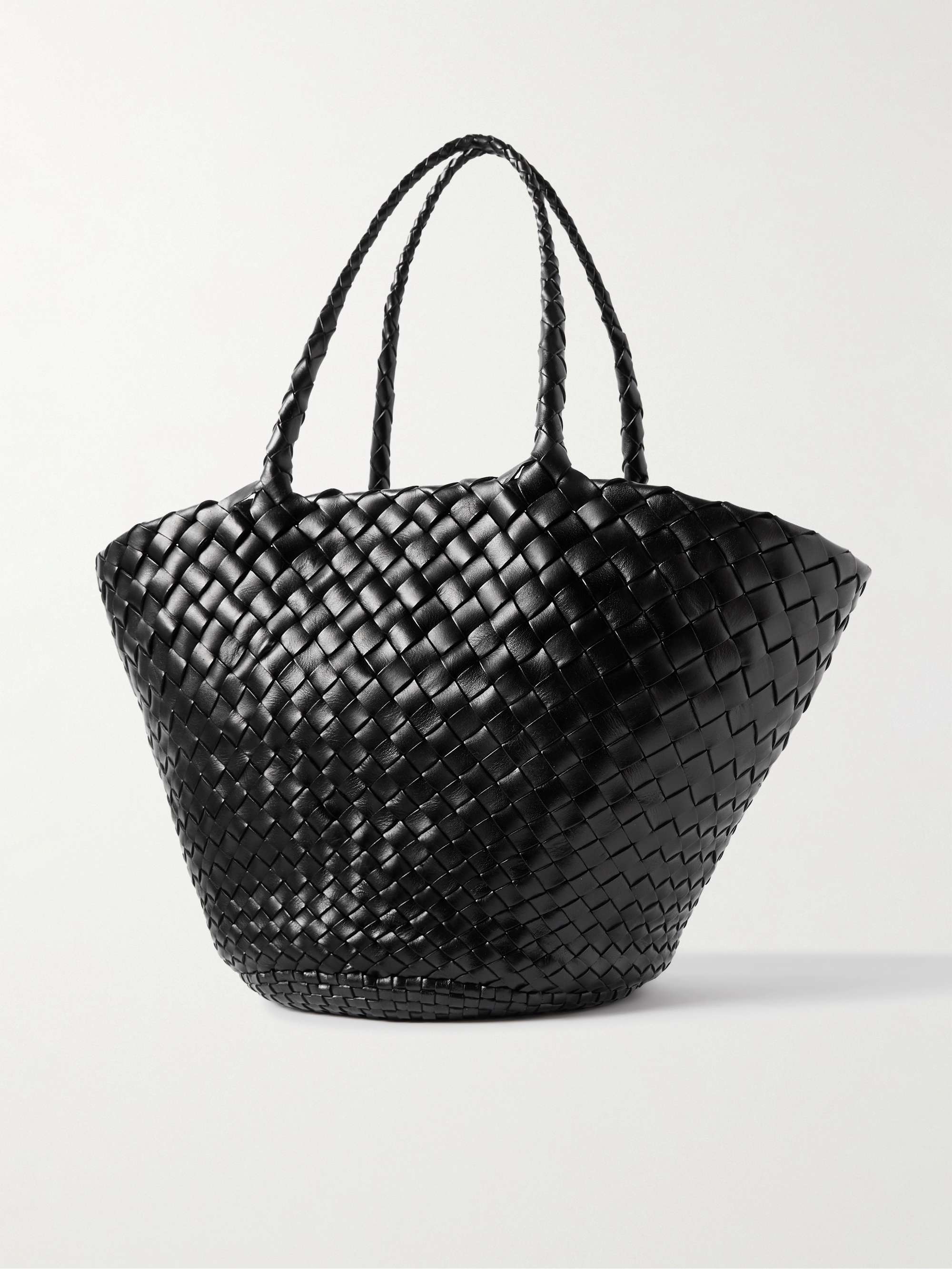 DRAGON DIFFUSION Egola woven leather tote