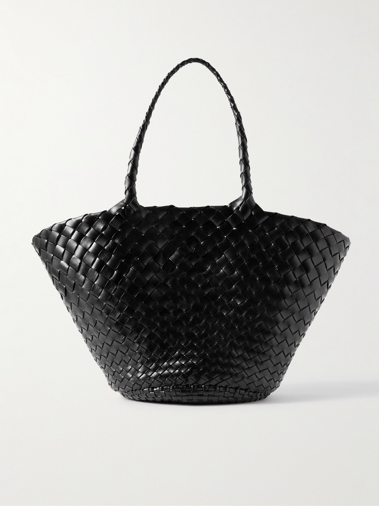 Dragon Diffusion Egola Woven Leather Tote In Black