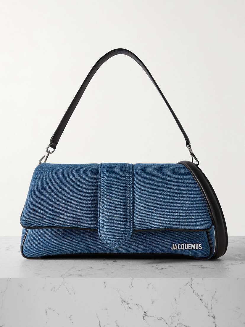 Jacquemus Le Bambimou Leather-trimmed Padded Denim Shoulder Bag
