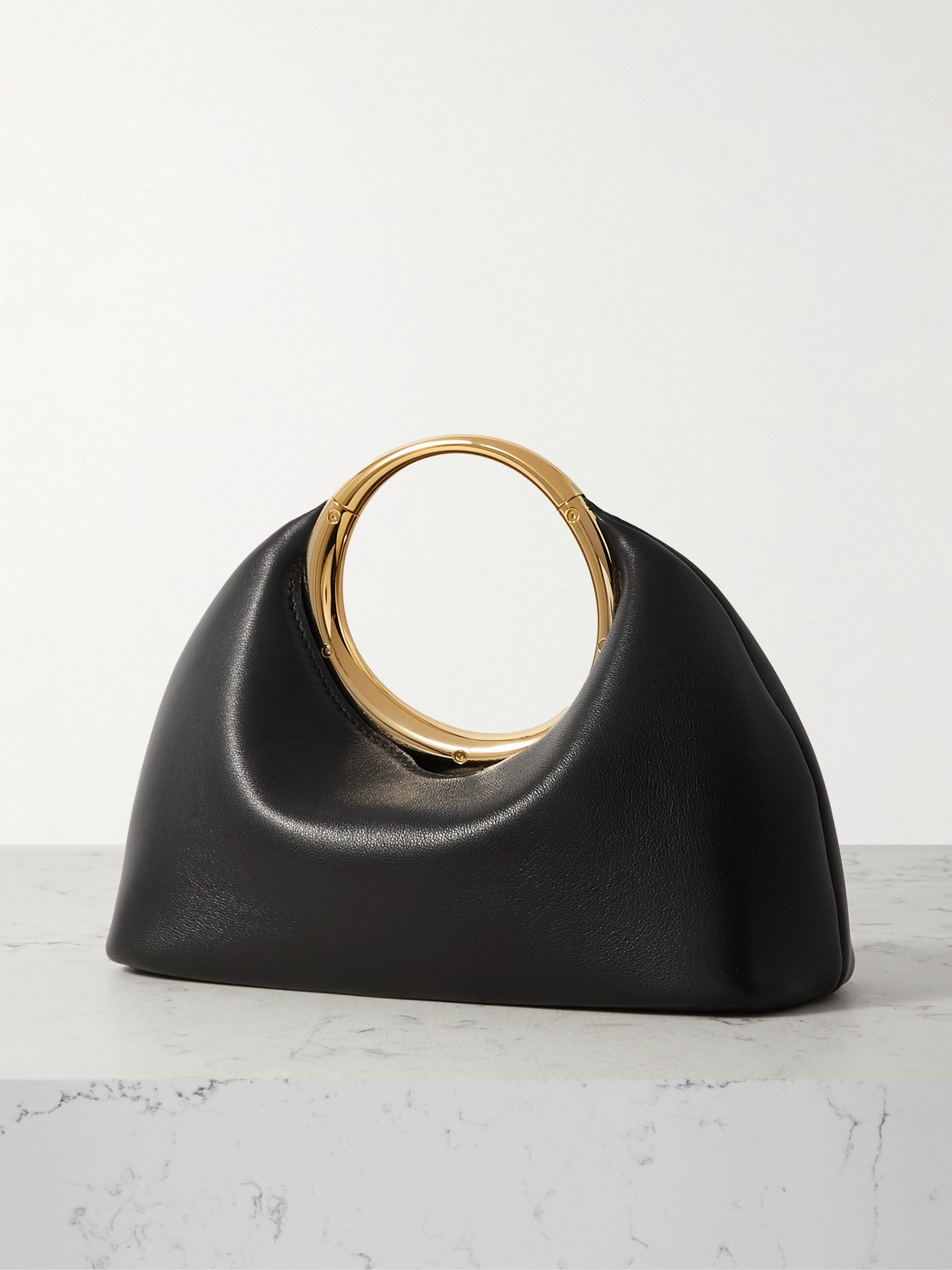 Jacquemus Le Petit Calino Mini Leather Tote In Black