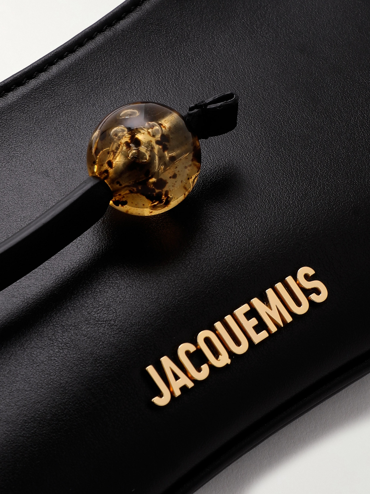 Jacquemus Women Black Top Zip Fastening Adjustable Shoulder Strap Internal Patch Pocket Contrast In Black