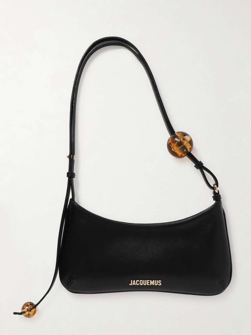 Jacquemus The Bisou Perle Embellished Leather Shoulder Bag