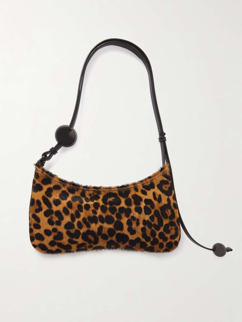 Jacquemus Le Bisou Perle Embellished Leopard-print Calf Hair Shoulder Bag