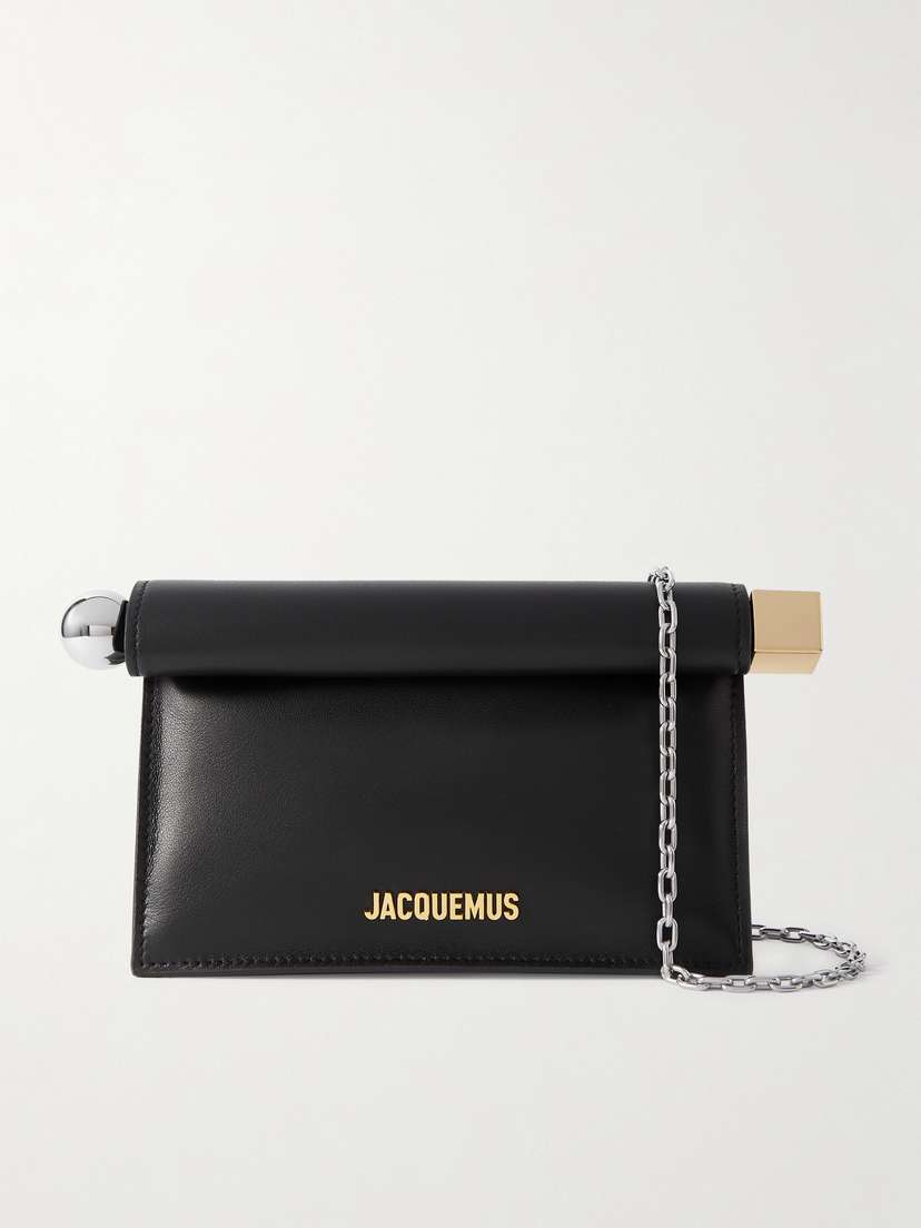 Jacquemus Pochette Small Embellished Leather Clutch