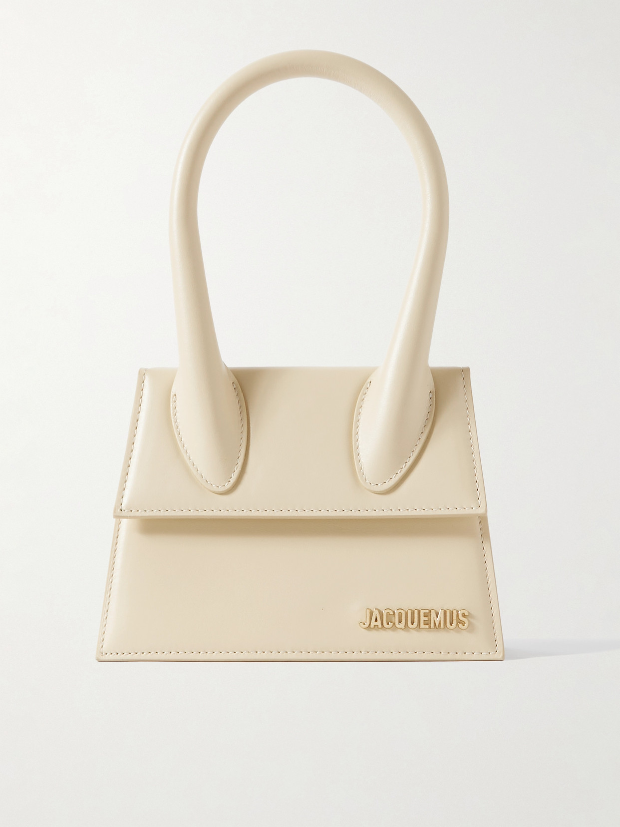 Jacquemus Le Chiquito Moyen Leather Handbag In Ivory