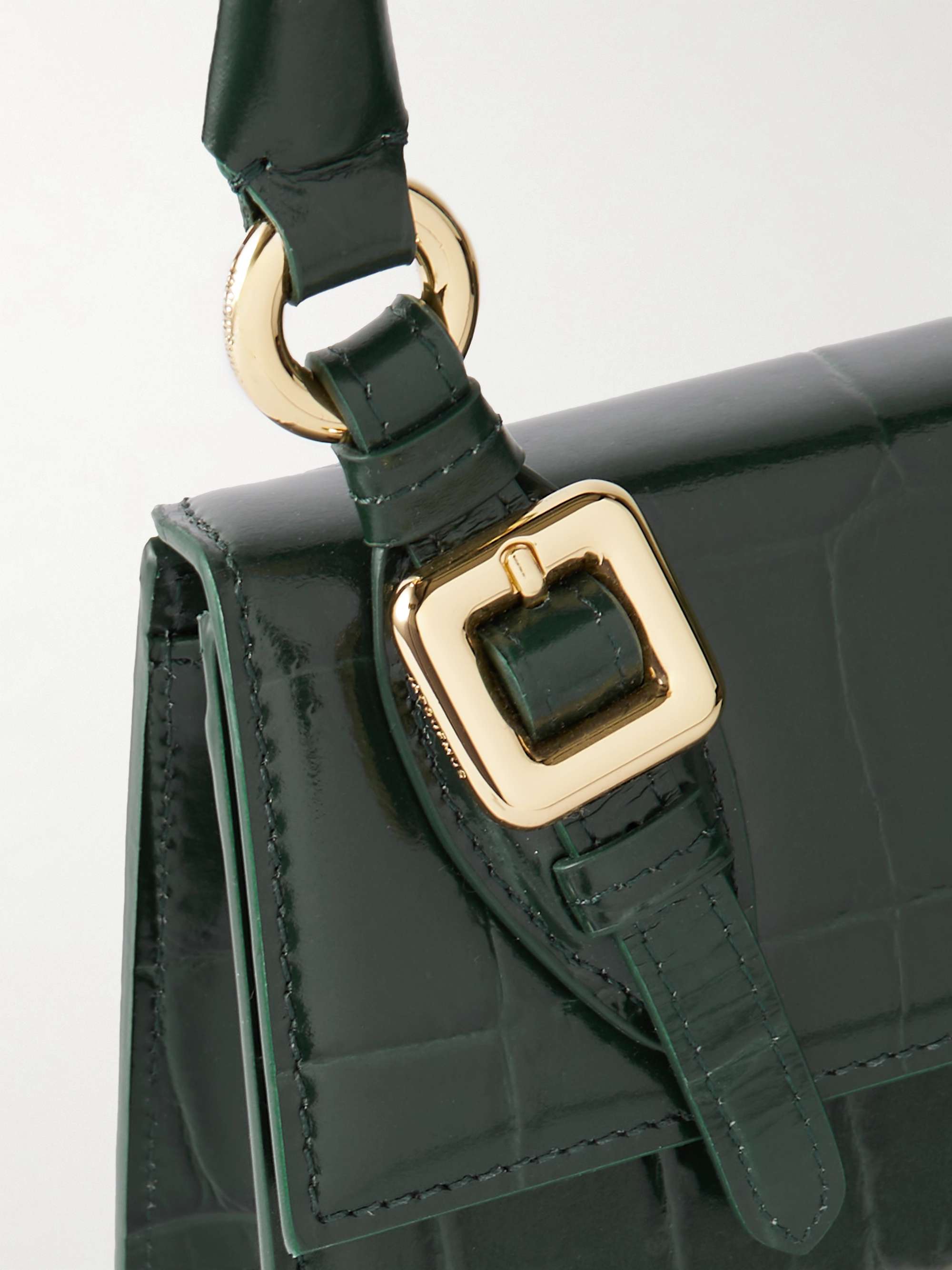 JACQUEMUS Le Chiquito Moyen mini embellished croc-effect