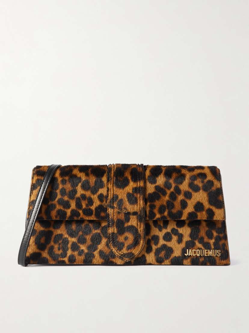 Jacquemus Le Bambino Long Leopard-print Calf Hair Shoulder Bag