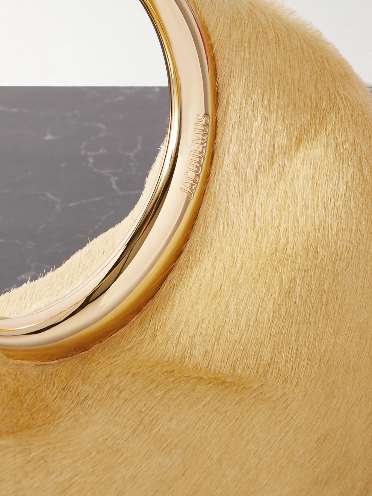 Jacquemus Le Petite Calino Mini Calf Hair Tote In Yellow