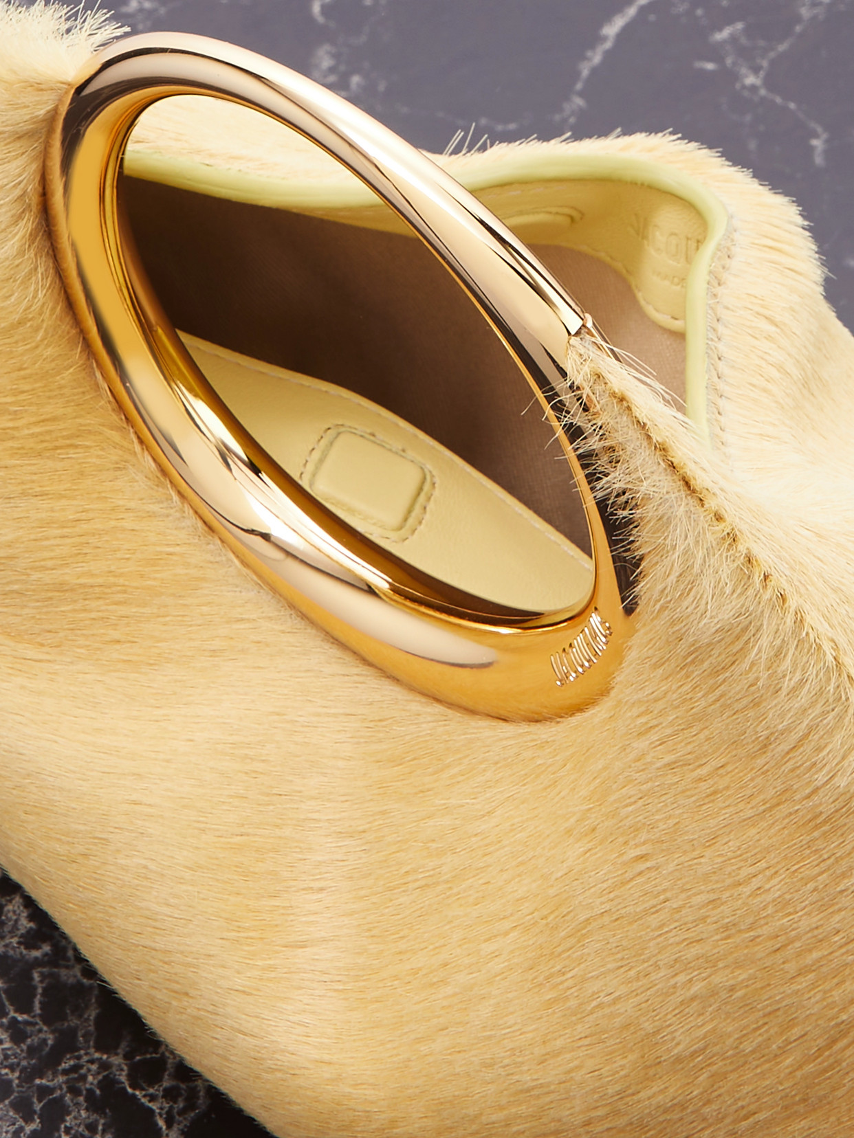 Jacquemus Le Petite Calino Mini Calf Hair Tote In Yellow