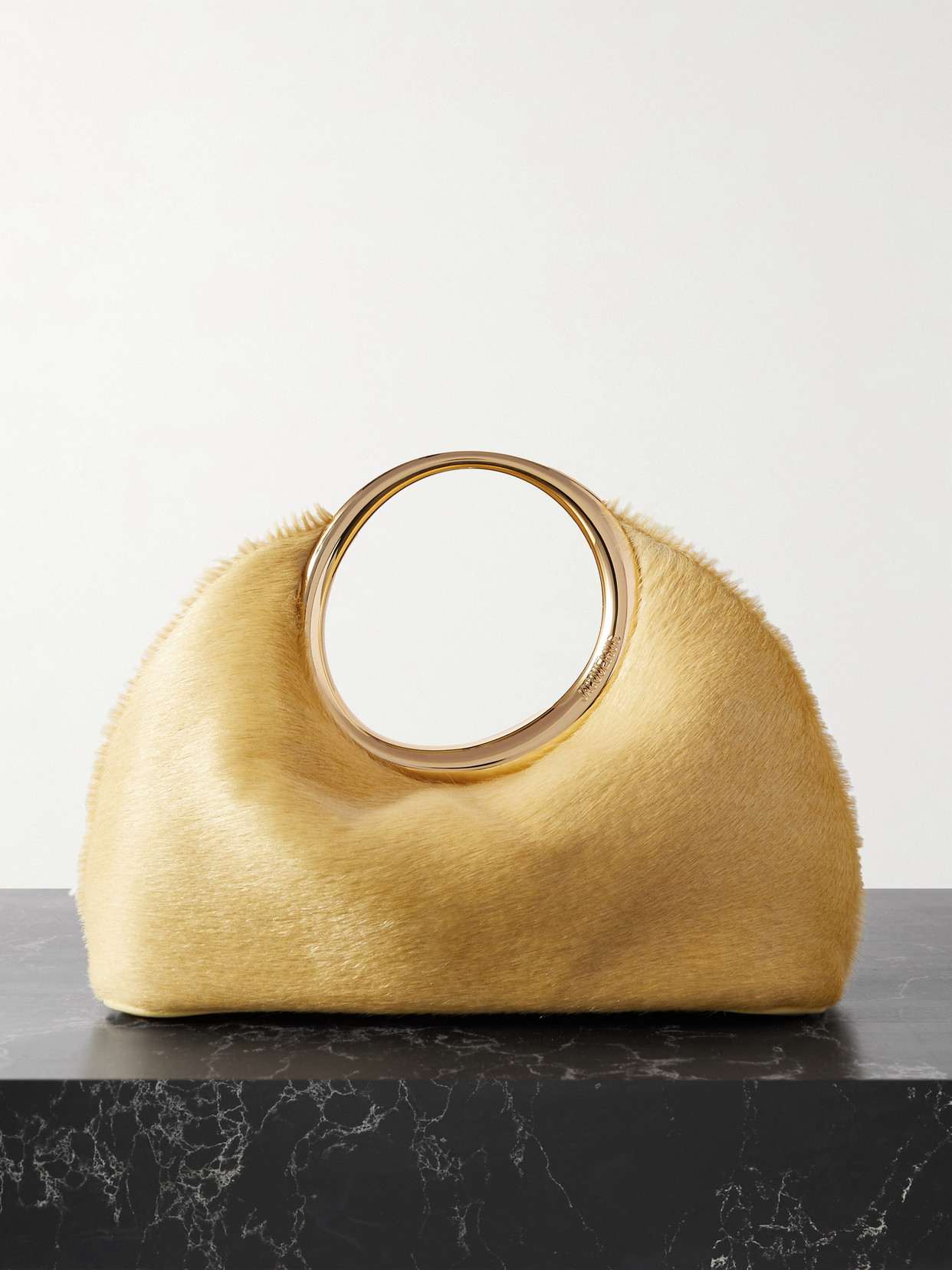 Jacquemus Le Petite Calino Mini Calf Hair Tote In Yellow