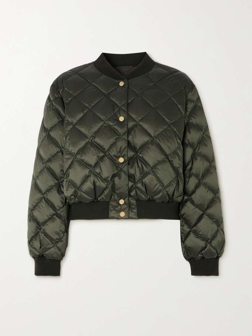 Max Mara The Cube Quilted Padded Shell Bomber Jacket