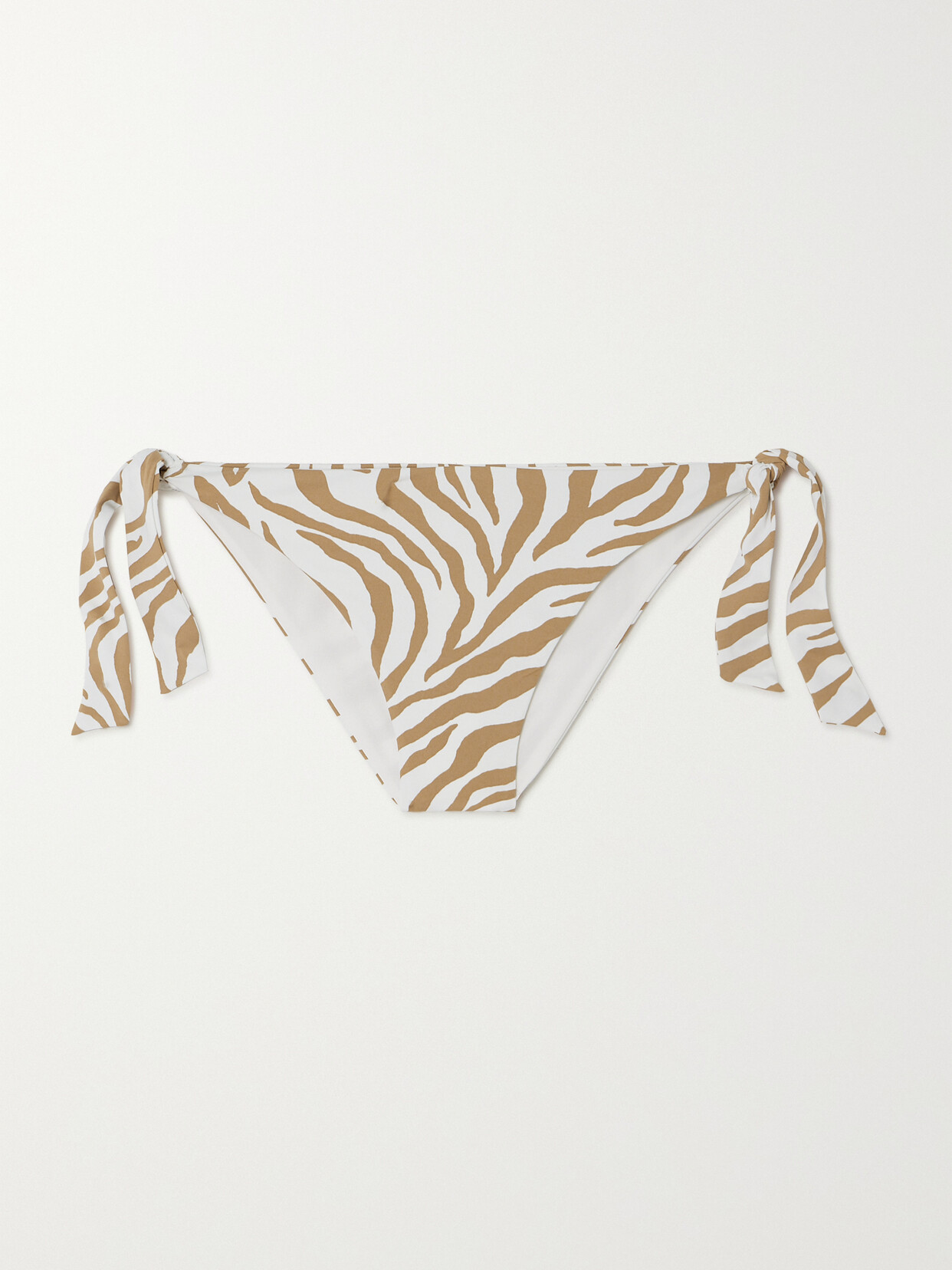 Max Mara Silvana Zebra-print Bikini Briefs In Neutrals