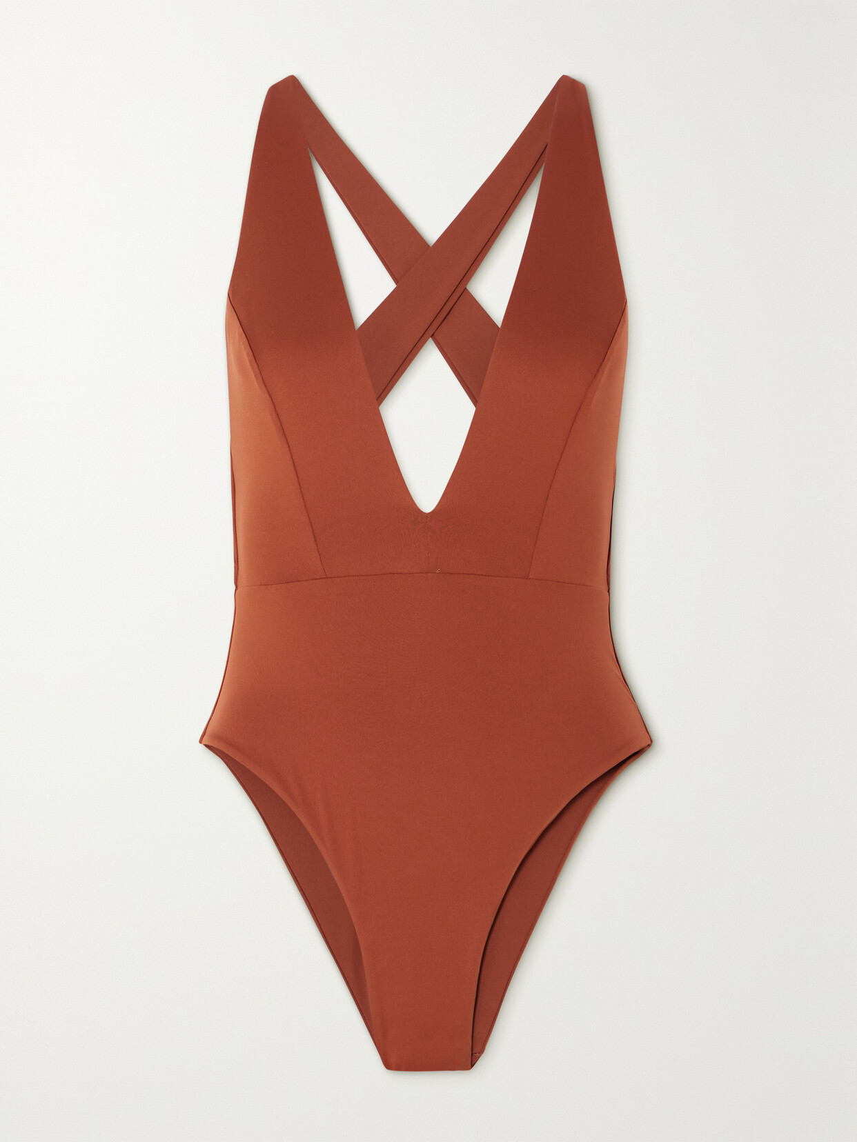 Max Mara Cristel Open-back Swimsuit In Red