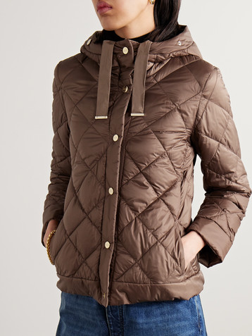 Max Mara The Cube hooded quilted shell down jacket