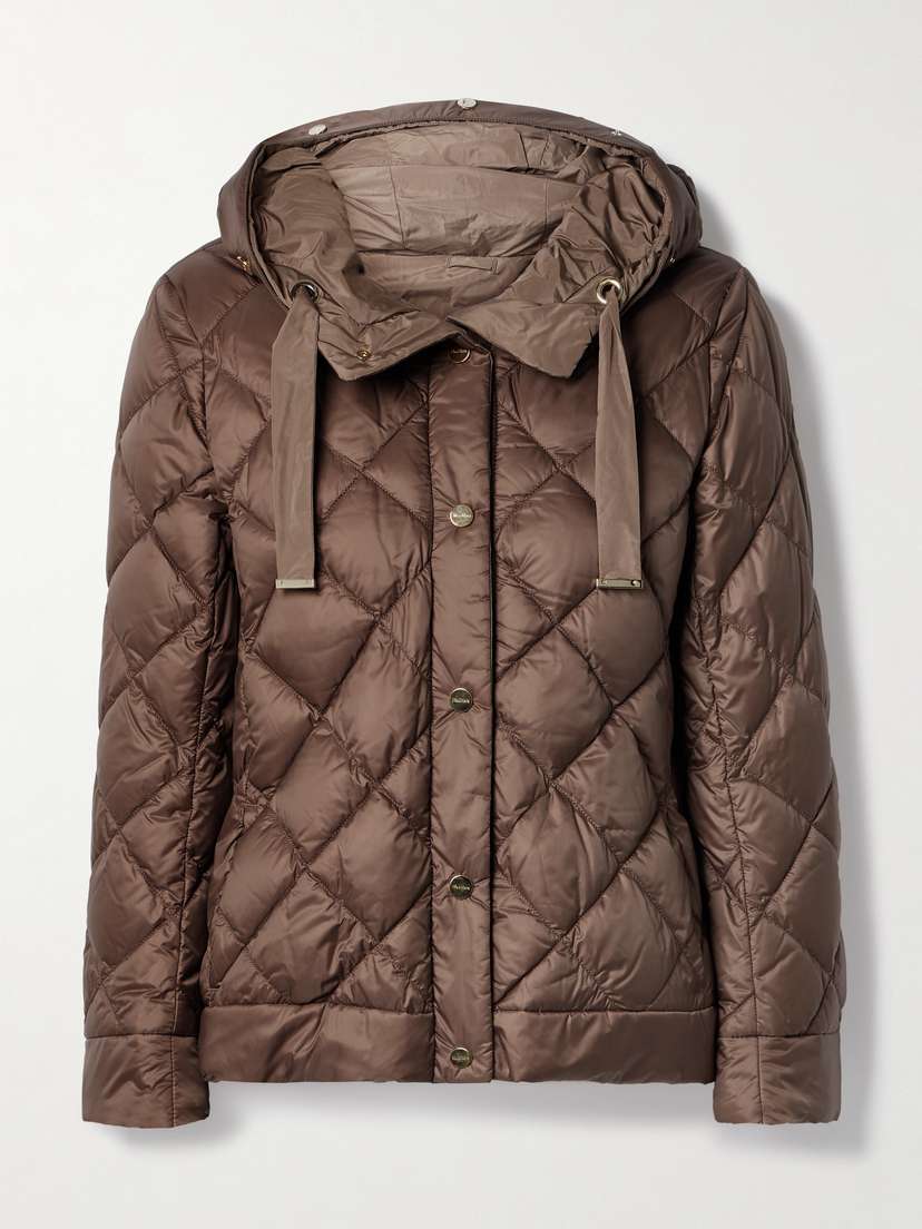 Max Mara The Cube Hooded Quilted Shell Down Jacket