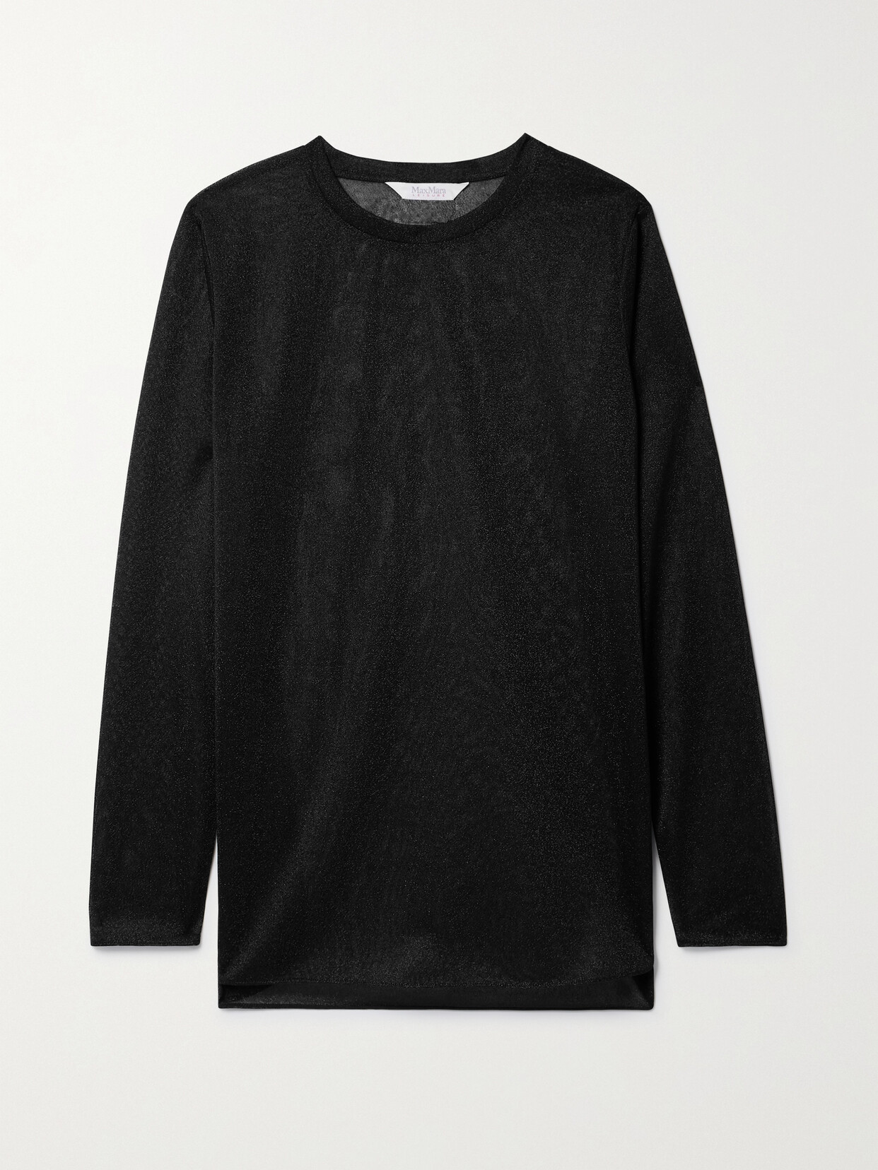 Max Mara Leisure Etra Metallic Knitted Top - Black