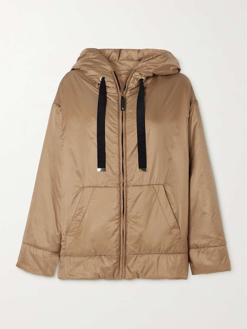 Max Mara The Cube Dali Hooded Padded Shell Jacket - UK 18
