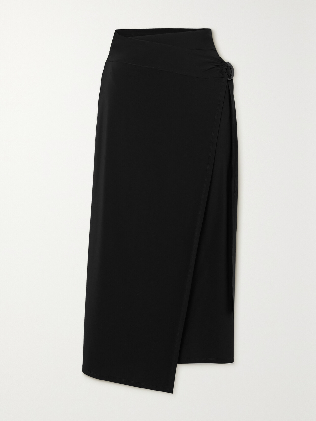 Max Mara Beato Stretch-jersey Wrap Skirt In Black