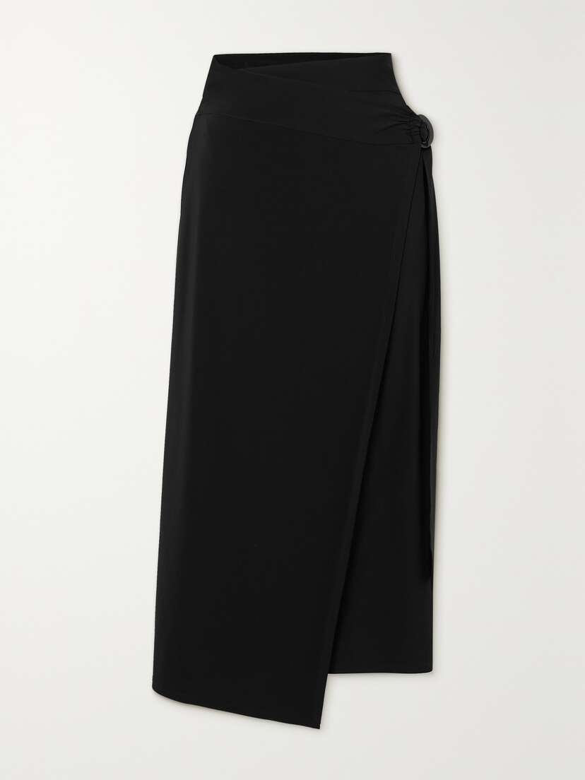 Max Mara Beachwear Beato Stretch-jersey Wrap Skirt