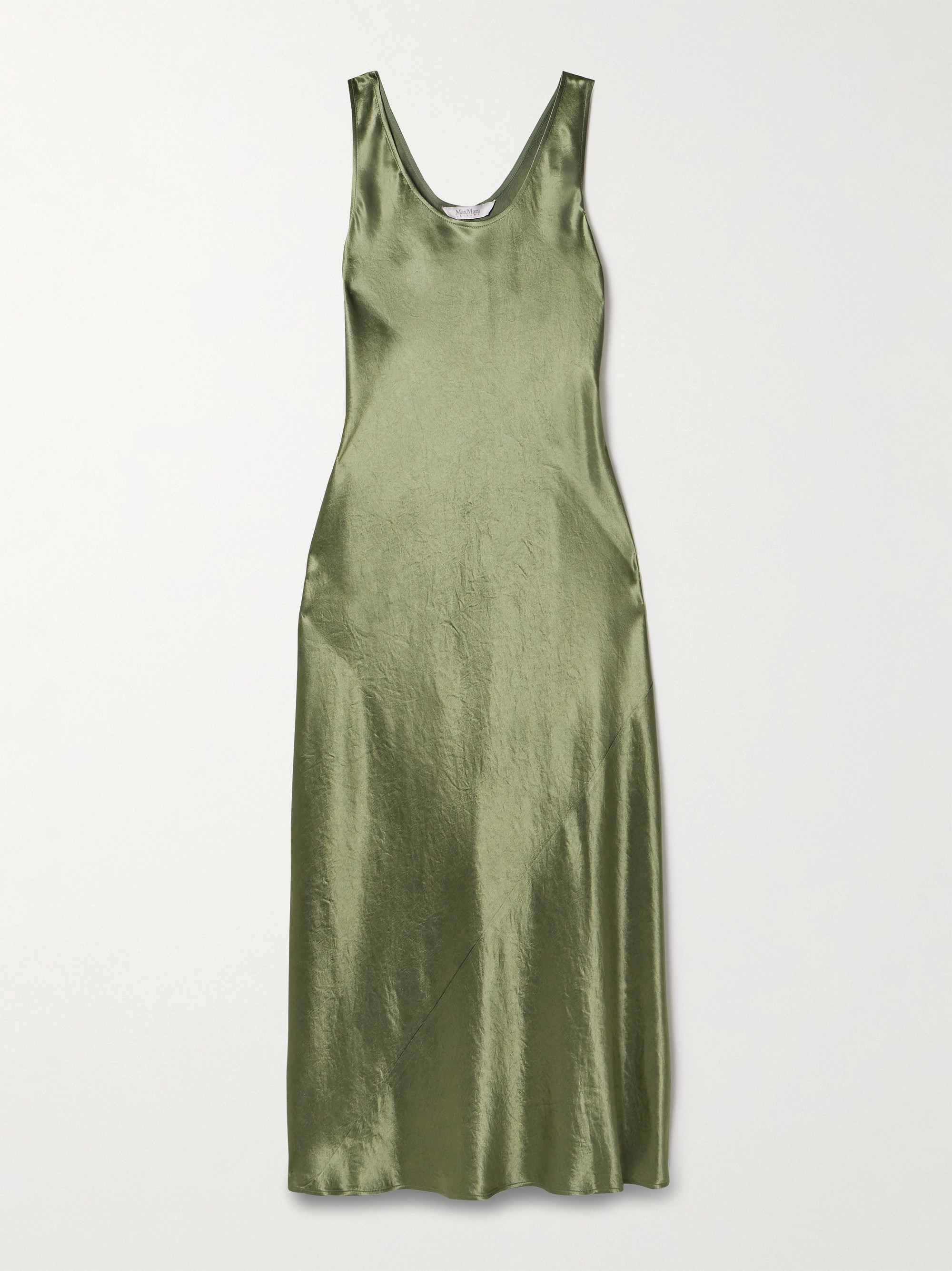 Max Mara Leisure Talete crinkled-satin midi dress thumbnail