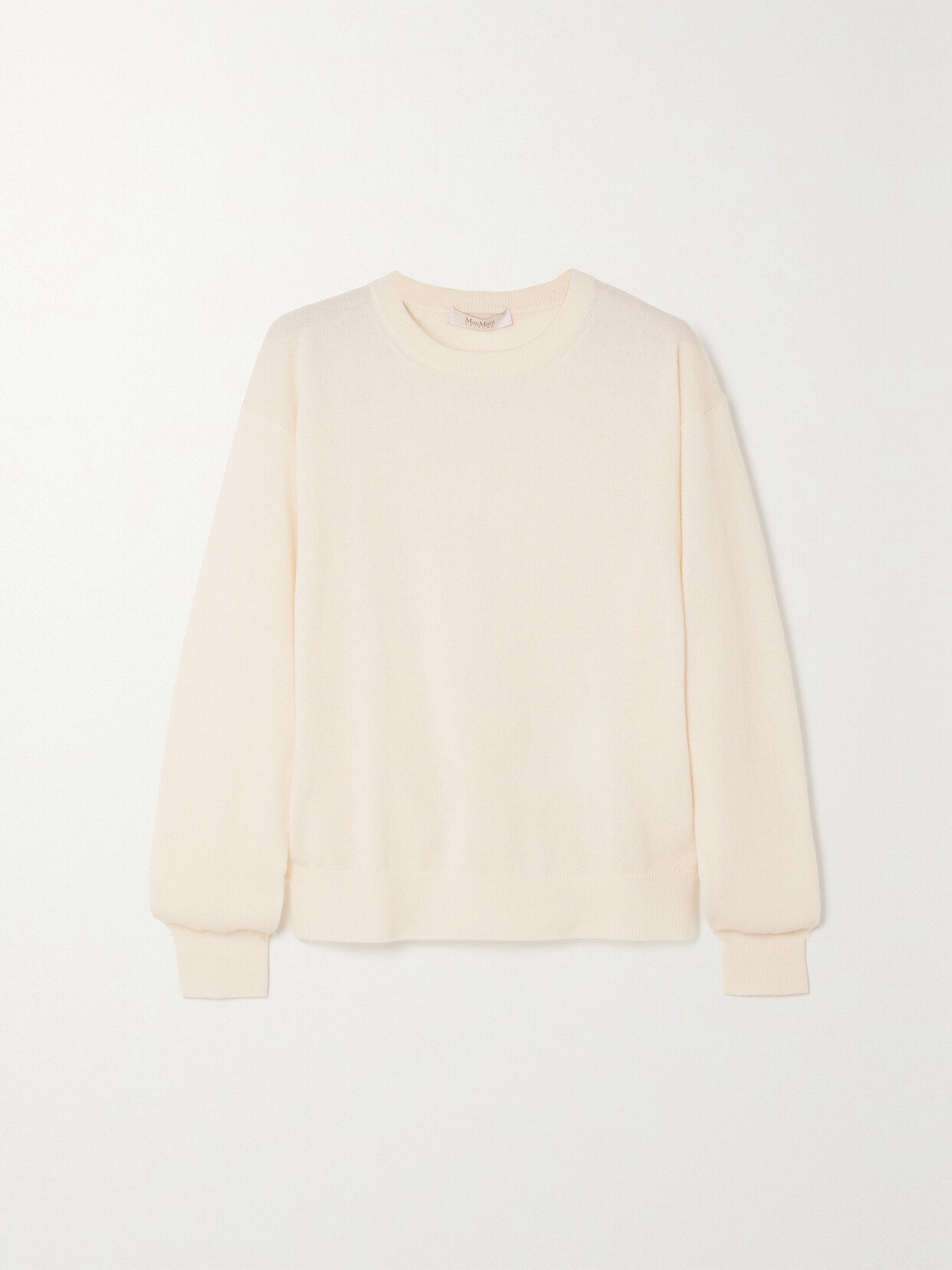 Max Mara Leisure Magico Wool And Cashmere-blend Sweatshirt In White