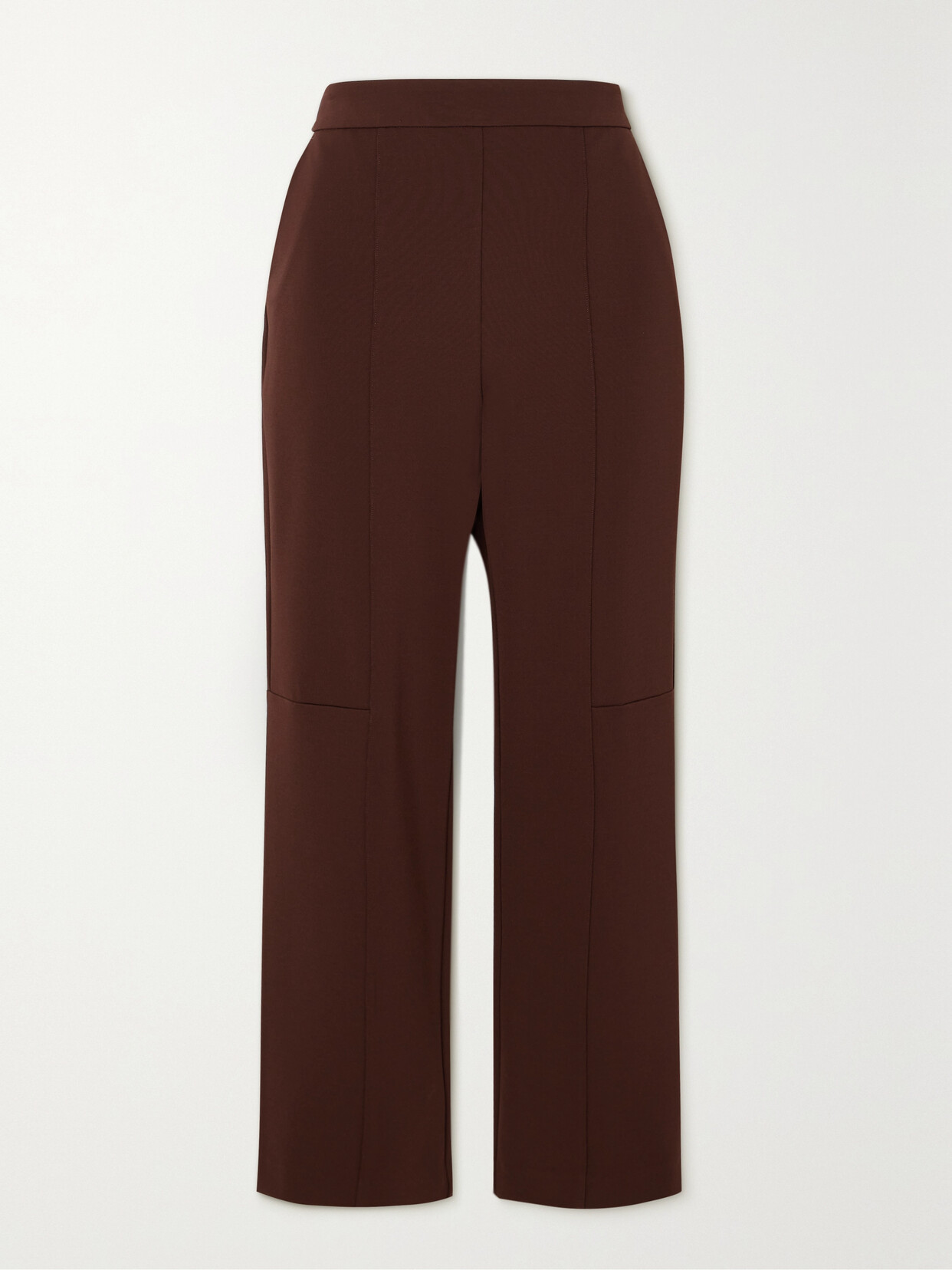 Max Mara Leisure Glasgow Stretch-jersey Straight-leg Pants In Brown