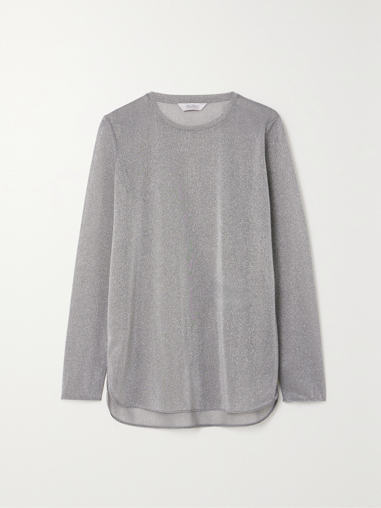 Max Mara - Leisure Etra Metallic Knitted Top - Gray