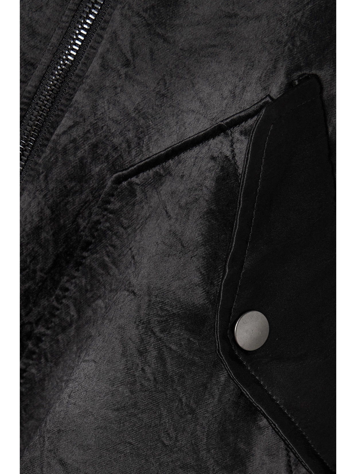 Max Mara Leisure Imelde Oversized Crinkled-satin Bomber Jacket In Black